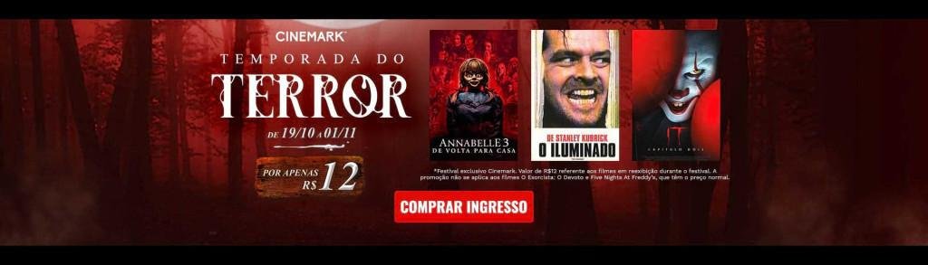 TEMPORADA DO HORROR NO CINEMARK‼️😱☠️🧟‍♀️ Filmes de terror